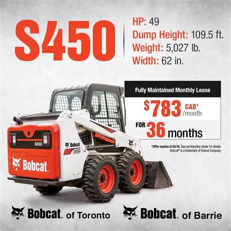 bobcat skid steer lease deals|bobcat financing credit score requirements.